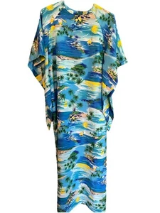 Made In Hawaii Vintage Muumuu Dress Size 16 (see Description) Tropical Maxi - Picture 1 of 8