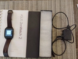 ASUS ZenWatch 2 WI501Q 45mm Smartwatch Stainless Steel Case, Brown Band, 4GB New - Picture 1 of 11
