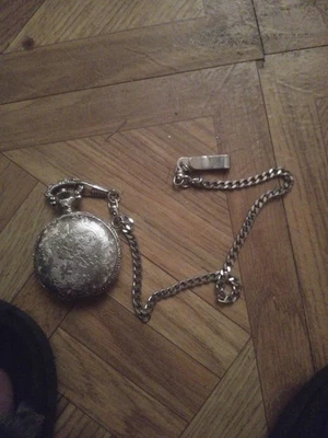 Reloj Bolsillo Antiguo Tema Caza Foto 1 de 3