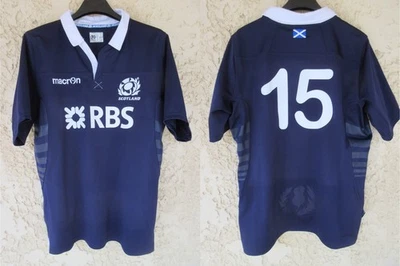 Maillot ECOSSE SCOTLAND 2014 MACRON vintage shirt Stuart HOGG n°15 L - Photo 1/4