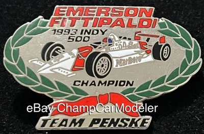 Emerson Fittipaldi 1993 Indy 500 Champion Marlboro Team Penske Pin Indianapolis - Image 1 of 2