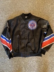 Vintage Rare NFL Super Bowl 26 XXVI Chalk Line Fanimation Satin Bomber Jacket Size L - Bild 1 von 23