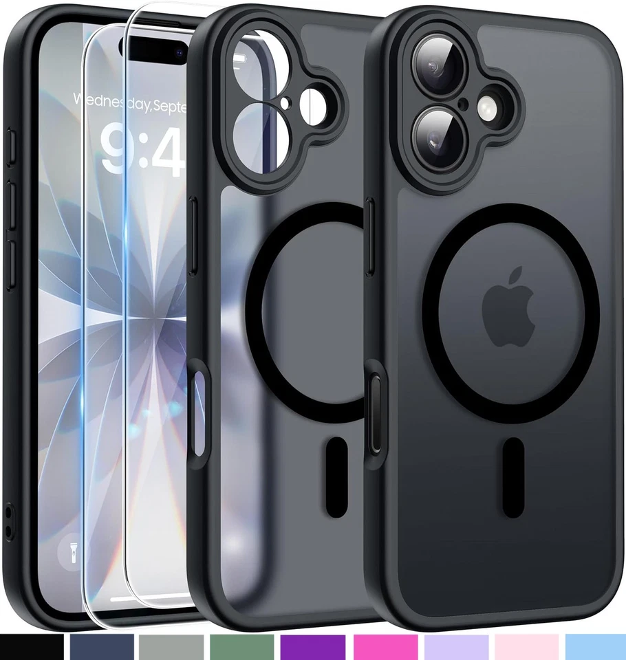 LONFEID Matt Magnetisch Hülle + Displayglas iPhone 17 / Air /Pro Max MagSafe Panzerfolie