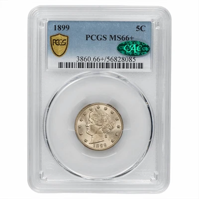 1899 Liberty V Nickel PCGS MS 66+ CAC - Image 1 of 4
