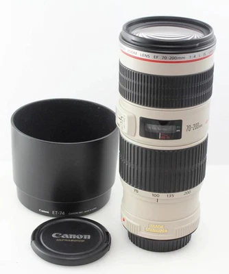 Canon EF 70-200mm f4 L IS USM Zoom Lens Fully Working W/Hood & Caps - Very go... - Image 1 of 4