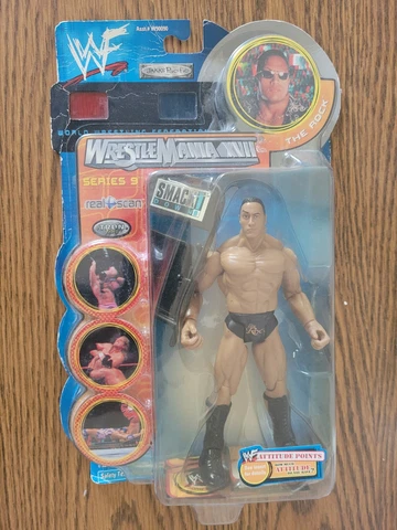 WWF The Rock Action Figure WrestleMania 17 Series 9 Figurine New In Box Wrestlin Cover