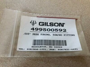 Gilson .005" Peek Tubing 5 cm *Lot of 3* 499500592 - Picture 1 of 1