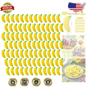 100 Pcs Realistic Stretchy Banana Stress Relief Toys - Party Favors for All Ages - Picture 1 of 9