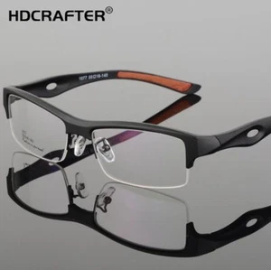  Men Sport Half Frames Eyeglass Eyewear Frame Clear Lens Spectacles Frame Hot - Picture 1 of 32