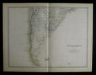 Antique Map: South America (South) by Alexander Keith Johnston, 1884