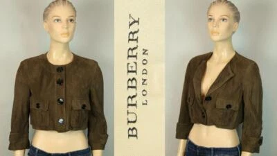 Новый $995 BURBERRY LONDON коричневый козлиной кожи укороченный Куртка Пальто 8 - Изображение 1 из 4