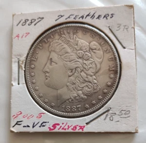 1887 MORGAN LADY LIBERTY PHILADELPHIA ONE DOLLAR 90% SILVER 10% COPPER $1 COIN - Picture 1 of 4