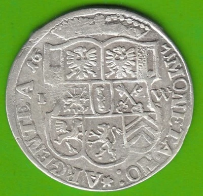 Coin Silver Brandenburg-Prussia 1/3 Taler 1671 IW Minden nswleipzig - Image 1 of 3