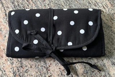 Brand New Very Rare Vintage 90’s Virginia Slims Black/White Polka Dot Makeup Bag - Image 1 of 4