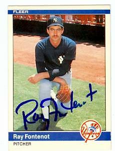 Ray Fontenot autographed baseball card (New York Yankees) 1984 Fleer #122
