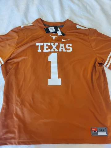 Nike Texas Longhorns #1 Home Football Jersey Orange AO9912-803 Men's Size 3XL Cover
