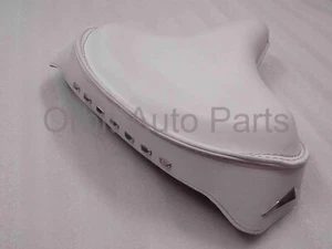 Police Solo Seat White Leather Harley Skirt Knucklehead Panhead Shovel TC Bobber - Picture 1 of 10