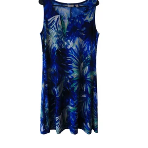 Easywear by Chicos Liquid Knit Sleeveless Dress Floral Watercolor Boho Beachy - Picture 1 of 9