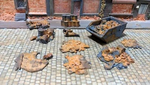 11-Piece Set "Scrapyard" in Real Rust Painted (Rusty) or Unpainted 1/87 - Picture 1 of 16