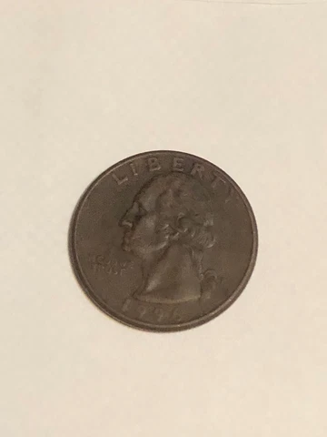 1996 P QUARTER ERROR MISSING CLAD ON WHOLE QUARTER LOOKS ALL COPPER Cover