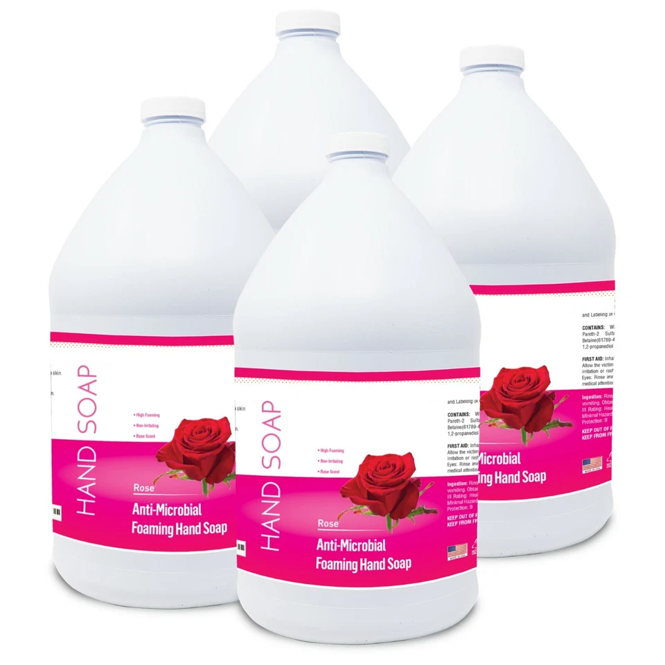 Recambios de jabón de manos espumoso V/F jarra 4 recargas de espuma aromática hechas en EE. UU., (1GLx4 = 4GL) Foto 1 de 4