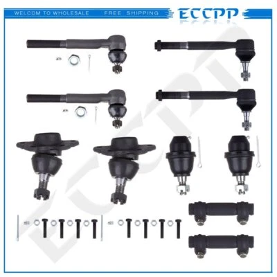 10pcs Front Tie Rod Ends Ball Joints For GMC Chevrolet K1500 K2500 Escalade - Изображение 1 из 4