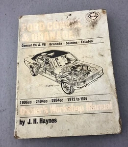 Rare 1972-74 Ford Consul/ Granada Workshop Manual Haynes - Picture 1 of 3