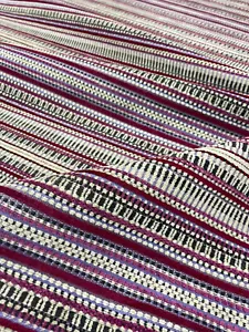 2.125 yds Arc Com Morocco Amethyst Purple Stripe BOHO Upholstery Fabric - Picture 1 of 11