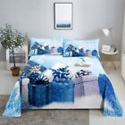 3D HD Christmas Bed Sheet Set Pillow Case Cover BeddingSet Pillowcase Home Decor