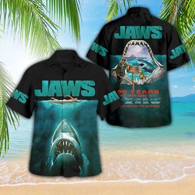Jaws 3D Hawaiian Shirt - Image 1 of 2