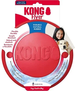 KONG Flyer Durable Rubber Flying Disc Dog Toy - For Large Dogs - Picture 1 of 5