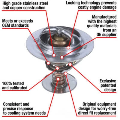 Termostato de refrigerante del motor para Ford E-350 Econoline Club Wagon E-350 S 1996-2003 Foto 1 de 2