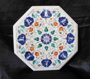 12" Marble Coffee Table Marquetry Pietra Dura Handmade For Home Decor - Picture 1 of 1