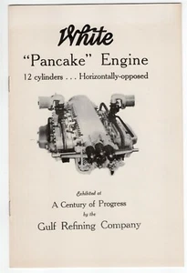 CENTURY OF PROGRESS GULF REFINING CO WHITE PANCAKE ENGINE BROCHURE FOR BUSSES - Picture 1 of 4