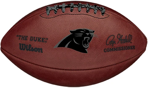 Carolina Panthers Unsigned Wilson Metallic Official Duke Football Cover