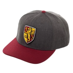Harry Potter Hat Gryffindor House Adjustable Snapback Cap Adult Grey Lion Crest - Picture 1 of 9