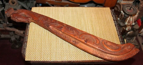 Antique Wood Carved Horse Railing Staircase Furniture Arm Raised Flowers Cover