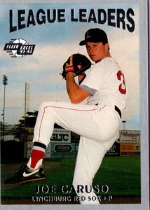 1992 Fleer Excel League Leaders Joe Caruso #15 Lynchburg Red Sox Baseball Card
