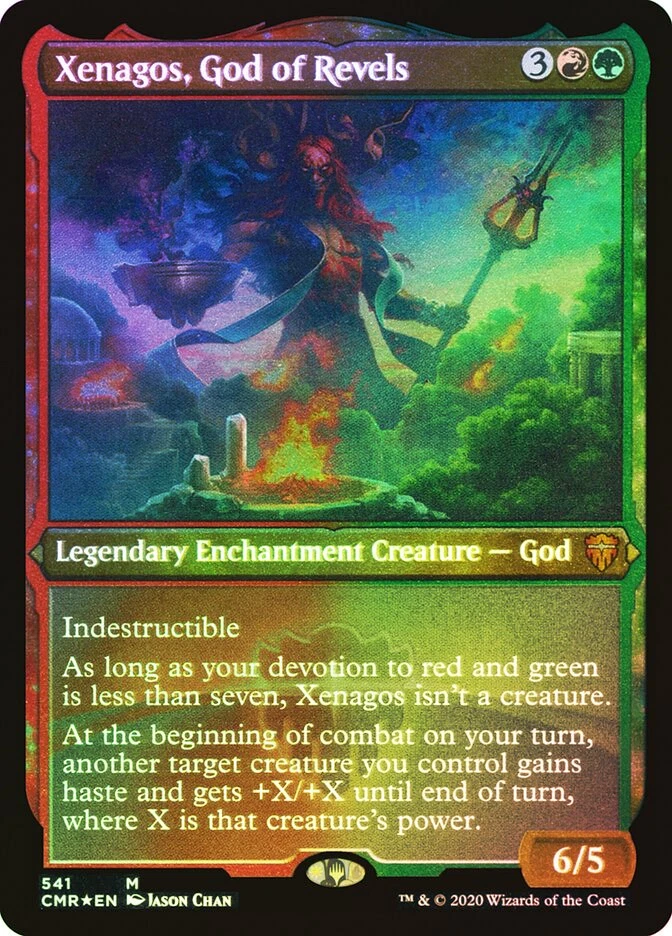 MTG FOIL ETCHED Xenagos, God of Revels  - Commander Legends #541 - Image 1 of 1