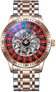 Roulette Wheel Men's Watches Automatic Mechanical Watch for Men Swinging Rota... - Picture 1 of 6