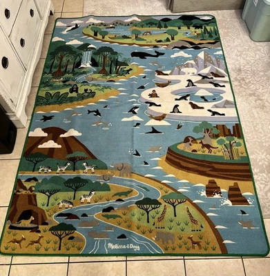 РЕДКИЙ детский игровой коврик Melissa & Doug Jumbo Habitat — снят с производства! - Изображение 1 из 3