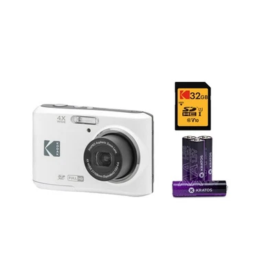Kodak PIXPRO FZ45 Digital Camera White with 32GB SD Card and 4 AA Batteries - Image 1 of 4