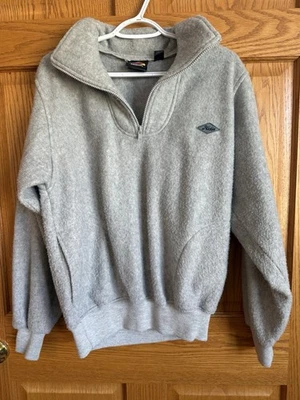 Pullover polar gris vintage HOBIE para hombre mediano años 90 Y2K deportivo preppy dinero antiguo Foto 1 de 4