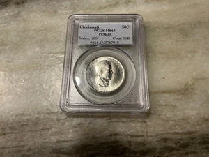 1936-D Cincinnati Silver Commemorative Half Dollar MS65 - Picture 1 of 2