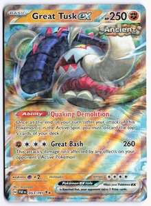 Great Tusk ex Double Rare SV: Paldean Fates 053/091 NM - Picture 1 of 2