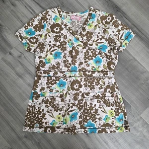 Blusa Médica Estampada Floral Pequeña Koi by Kathy Peterson Enfermería S - Imagen 1 de 7
