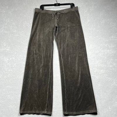 Pantalones Juicy Couture para mujer talla XL marrón logotipo terciopelo pierna ancha atletismo Foto 1 de 4