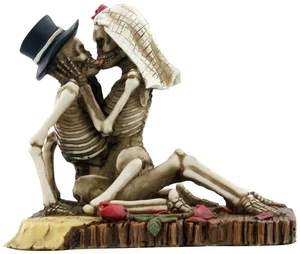 SUMMIT COLLECTION Love Never Dies Passionate Wedding Skeleton Couple Figurine... - Picture 1 of 4