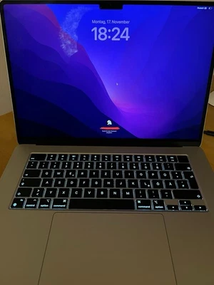 APPLE MACBOOK AIR M3 2024 256GB SSD 8GB RAM Display 15 " 8C10G Argento Mrym3t/A - Bild 1 von 4