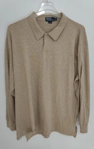 POLO RALPH LAUREN SHIRT SOFT COTTON BEIGE LONG SLEEVE PULLOVER SIZE 2XLT   - Picture 1 of 4